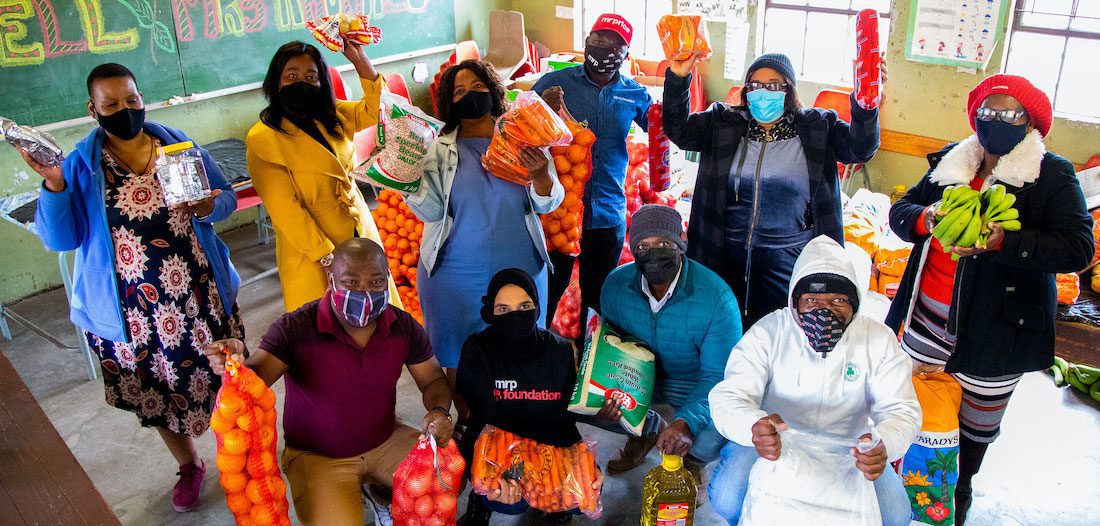 One of the EduRise supported schools in the Hammarsdale area received food parcels donated by the Mr Price Foundation and organised by the RobinHood Foundation.