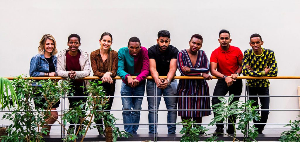Graduates from the 2019 Professional Retail Programme stand alongside Jessica Turner, owner of Confab Digital Marketing Agency (third from the left). Jessica, along with other industry experts, shared tips and tools for building an online presence. Image: MRP Foundation/ Pierre Tostee