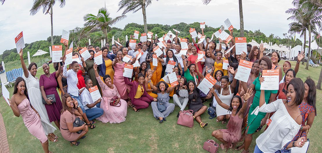 Graduates from the 2019 MRP Foundation Production Programme and Introduction to Retailing Programme celebrate being prepared for Retail and Supply Chain employment opportunities