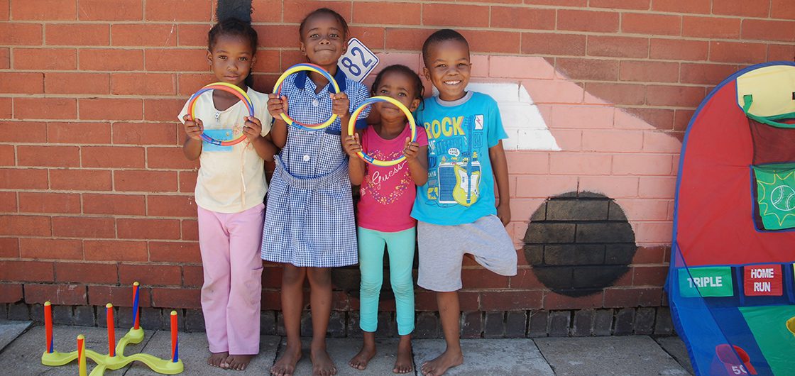 Makabongwe Methodist Preschool, a lively inner city preschool is bursting with smiles after receiving valuable play and kitchen equipment purchased from shopping vouchers organised by Sheet Street and donated by the MRP Foundation.